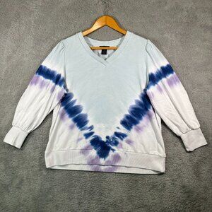 Design 365 Blue/Purple Tie Dye Sweater Women's‎ 2X Plus Size sweater